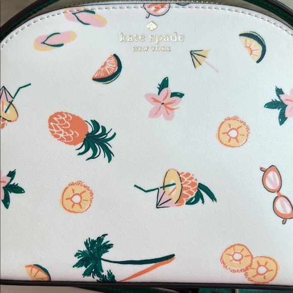 NWT Kate Spade Tropical Pineapple Print Crossbody Dome Bag Hawaii Pool Party - Picture 3 of 6